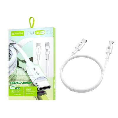 China 60W type-c to type - to c BAVIN New Generation 1.2M best-selling type c to type to c 60W super fast charging type c usb cable fast charging CB253 for sale