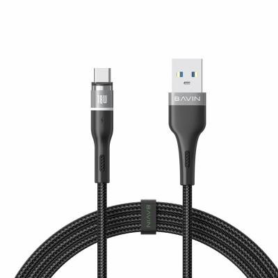 China BAVIN CB235 Speed ​​3 in 1 Fast Charging Magnetic Fast Charging Cable Black Magnetic Charging Cable for Phone for sale