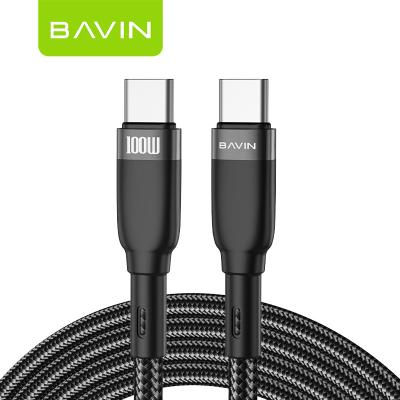 China MP3/MP4 Player BAVIN Wholesale Price Custom Nylon Braided USB Type C to Type C CB229 PD Fast Charging Mobile Phone Data Cable CB229 for sale