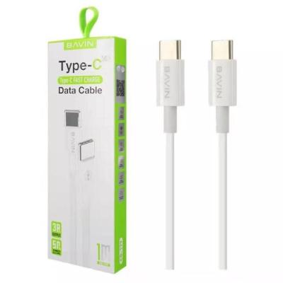 China Custom Fast Charging + Data Transmission BAVIN Wholesale Price USB Type C To Type C Mobile Phone 3A Fast Charging Type-C Data Cable For Huawei Tablet CB179 for sale