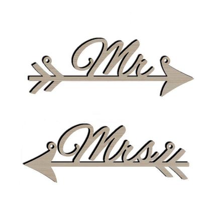 China Europe Mr&Mrs Wooden Sign Wedding Decoration for sale