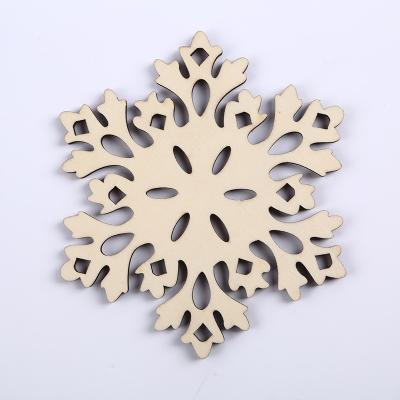 China China Cut Wooden Snowflakes, Laser Cut Wooden Christmas Snowflakes Ornaments for sale