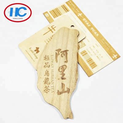 China China Wholesale Custom Place Name Marking Laser Engraved Wooden Tourist Area Signage for sale