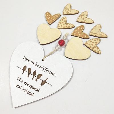 China Europe Hot Selling Laser Cut Engraving Wooden Hearts for sale