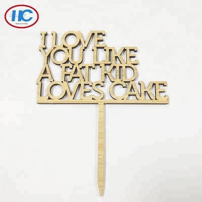 China Europe Laser Cutting Bamboo Cake Topper for sale