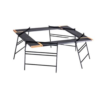 China Modern Outdoor Camping Folding Table Camping Barbecue Iron Spliced ​​Universal Picnic Table for sale