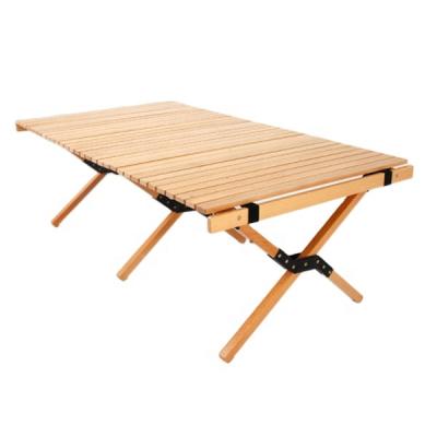 China Modern modern outdoor portable foldable camping table and chairs wooden camping table for solid wood is strong and thick for sale