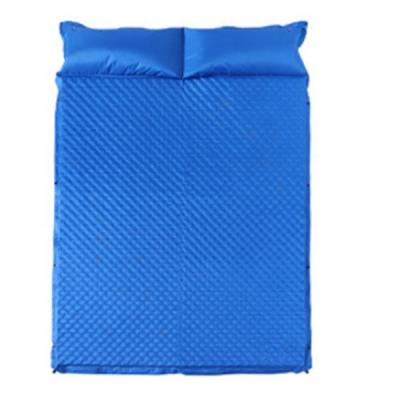 China 75D Spring Underwoven Fabric 75D Spring Underwoven Fabric Double Self Inflating Inflatable Tent Floor Outdoor Camping Wider Mat Mattress Mat for sale