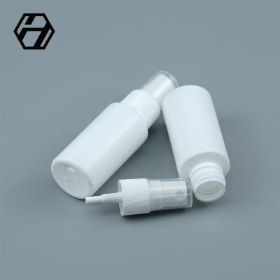 China OEM Plastiqu High Grade Soom Plastic Fine Mist Spray Bottles White Shoulder Flat Mist HOGNHE Personal Care HOGNHE Bottle 30Ml for sale