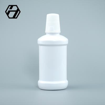 China Cosmetic Modern Empty Different Shapes 500ml White Pet Plastic Mouthwash Bottle For Oral Care for sale