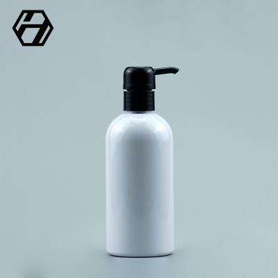 China BEAUTY PACKAGING 400ml Amber Color PET Lotion Shampoo Body Wash Bottle Shower Plastic Bottle With Lid for sale