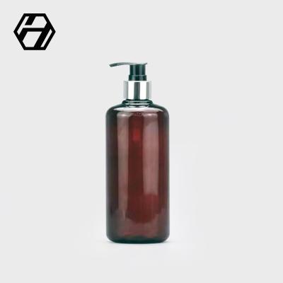 China HOGNHE 500ml Cosmetic Empty Shampoo Bottles Plastic Pump Bottle 16oz Lotion Container Dripless Hand Soap Dispenser for sale