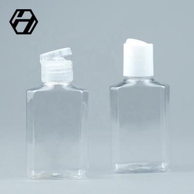 China Small Octagon Personal Travel Hexagonal Instant Hex Flip Cap Packaging Skin Care 60ml Hand Sanitizer Bottle Plastic With Flip Cap for sale