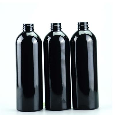 China Hand Wash Packing 500ml Plastic Bottle / Black Round Bottle for sale