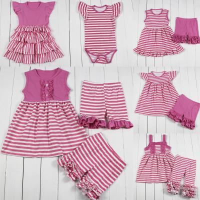 China Casual Sister Matching Mauve Leos Babies Boutique Clothing Kids Dress Outfits for sale