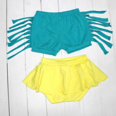 China Breathable Hot Selling Solid Baby Skirted Bloomers Babies Clothes Kids Summer Comfy Shorts for sale