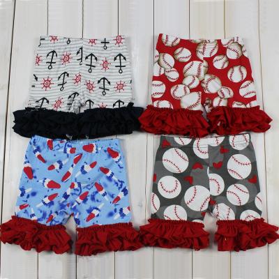 China Hot Sale QUICK DRY Girls Ruffles Shorts Summer Cotton Baby Pants Wholesale Clothes Girls Shorts for sale