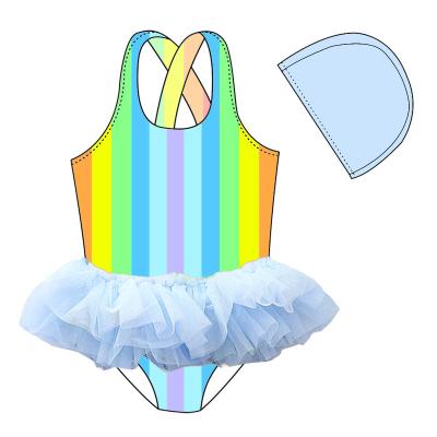 China 2022 New Products Breathable Tulle Bikini Swimwear Custom Design Girls Swimwear Girls Kids Swimwear 2-12 Years Old for sale