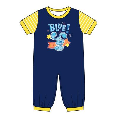 China Wholesale Custom Spandex/Cotton Logo Toddler Boys Overalls Printed Infant Clothes Baby Boy Boy Rompers for sale