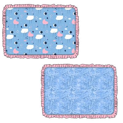 China Wholesale Simple Style Pattern Folded Floral Ruffle Blankets Ultra Super Soft Custom Newborn Baby Blanket for sale