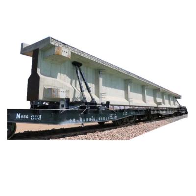 China 85T Heavy Duty Railway Flat Car for Concrete Bridge Beam Transportation for sale