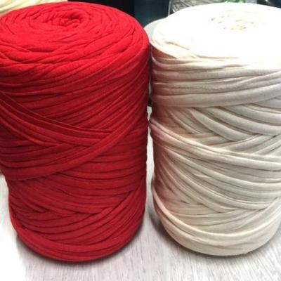 China 3cm Width Eco - Friendly Hand Knitting Yarn For Craft Factory Directly Cheap Recycled T Shirt Yarn for sale