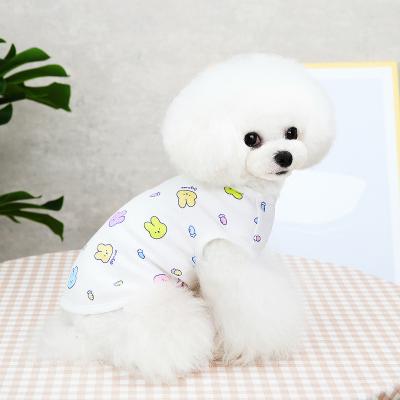 China Viable Small Dog Clothes 2022 Wholesale Cheap Bear Rabbit Pattern Designer Dog Clothes Invest Cute Puppy Cat Dog Spring Summer Clothes for sale