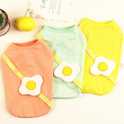 China 2022 Fried Egg Dog Spring Summer Clothes Designer Viable Cute Clothes For Dogs And Cats Invest Poached Egg Sack Puppy Summer Dog Clothes for sale