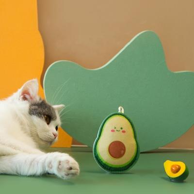 China 2021 Sustainable Cute Watermelon Cat Toys Pet Supplies Creative Avocado Cat Toys Pack Wholesale Price Love Cat Toys With Interactive Catnip for sale