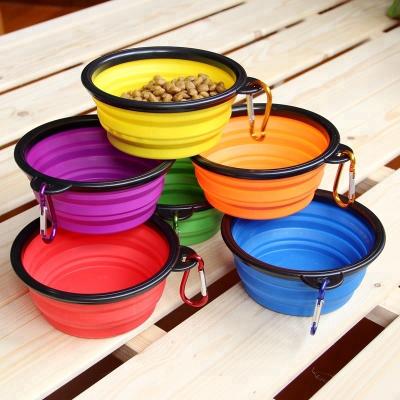 China Multi Sustainable Colorful High Quality 350ml Dog Bowl Eco-Friendly Portable Collapsible Outdoor Portable Collapsible Bowl for sale