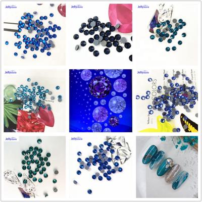 China Factory most popular hotfix cut machine flat back rhinestone environment friendly colored glass kitten rhinestones ss3-ss40 for jeans for sale