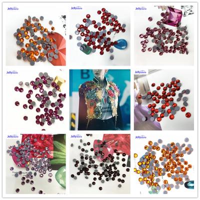 China Environmental Friendly ss4-ss30 Siam Series Glass Rhinestone Hotfix Crystal Wholesale Rhinestone For Wedding dress for sale