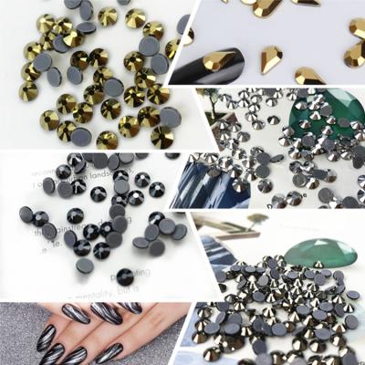 China SS6-SS30 Flat Back Hot Fix Rhinestones ab Glass Environmentally Friendly Multicolor Crystal Rhinestone Glitter for Nail Art Sewing and Fabric Decoration for sale