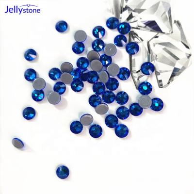 China 2020 Environment friendly Jellystone factory sell hotfix blue crystal beads rhinestone SS4 Capri flatback super k5 glass bonded bead from China for sale