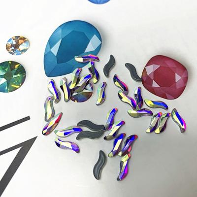 China New Arrival Wholesale New Arrival Lead Free Hotfix ab Special Shaped Crystal S Shaped Fake Stone For Home Decoration for sale