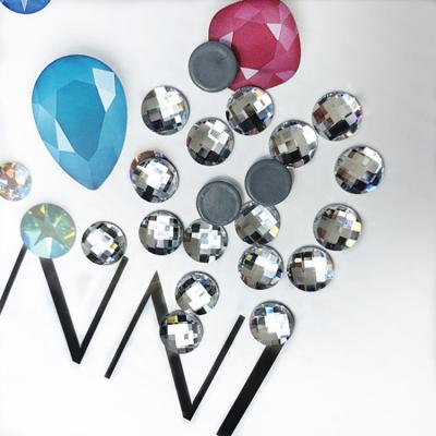 China Excellent Quality Lead Free MC Hotfix Glass Flatback JS2035 Rounded Grid MC Rhinestone Crystal Beads For Party Dress for sale