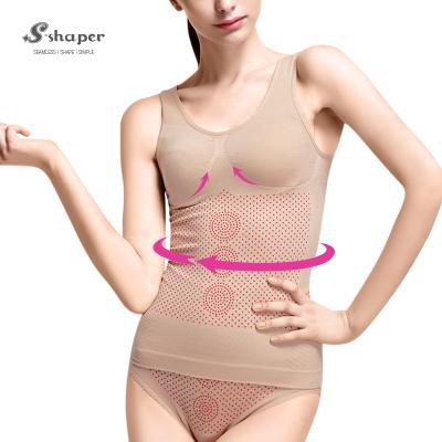 China Hot Sale Antibacterial Women's S-SHAPER Seamless Far Infrared Body Shaping Tank Tops for sale