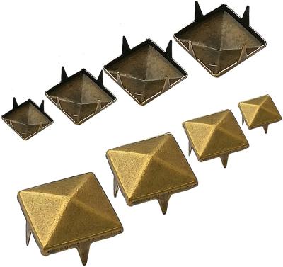 China Nickel Free Four-Jaw Square Rivets Bags Clothing Leather Shoes Rivets Spikes Spots Studs Accessories for sale