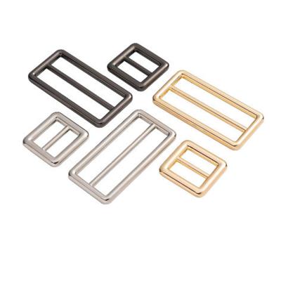 China Bag Bag Strap Adjustment Buckle Hardware Fittings Die Cast Square Light Gold Case Zinc Alloy Accessories for sale