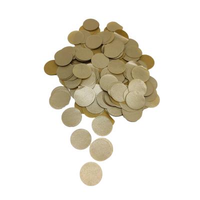 China Round Tissue Paper 2.5cm Tissue Paper Gold Confetti For New Year, Wedding, Birthday Party CE-2P083 for sale