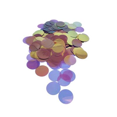 China Iridescent Circle Foil Party Confetti Film 1 Inch For Concert Party CE-2P083 for sale