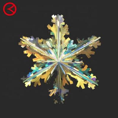 China Iridescent Movie Christmas Bauble Decorations Snowflake Fan 40cm for sale