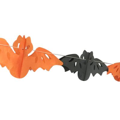 China CE-6641 Tissue Paper Halloween Party Decoration Bat Paper Garland 12 FEET for sale