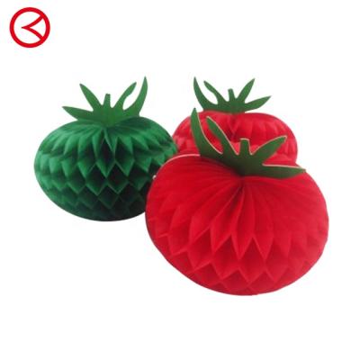 China Tissue Paper Honeycomb Fruit Shape Decorations For Party for sale