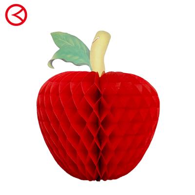 China Tissue Paper Fruit Honeycomb Apple Decorations CE-9961 for sale