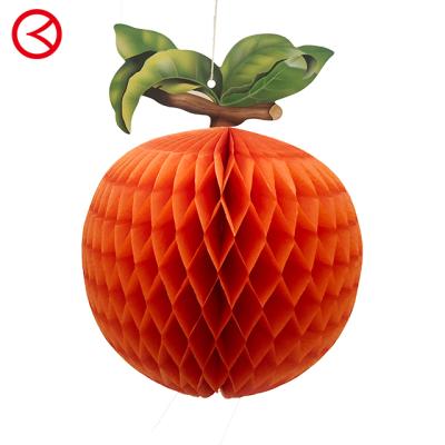 China Orange Tissue Paper Fruit Honeycomb Decorations CE-9963 for sale