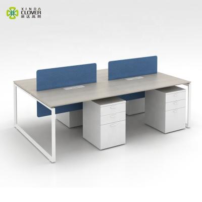 China Modern Convertible Office Table Workstation Persons Bench 4 Office Combine Desk for sale