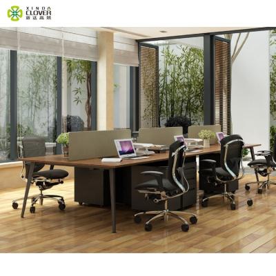 China Modern Convertible Long Office Desk Table Metal Legs Coworking Office Furniture for sale