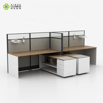 China Easy Installation ODM/OEM Manufacturer Office Cubicle Panel Workstation Office Desk Furniture Wooden Partition for sale