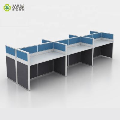 China Modern Combination Convertible Call Center Cubicles 6 Seaters Office Workstation Custom Desk for sale